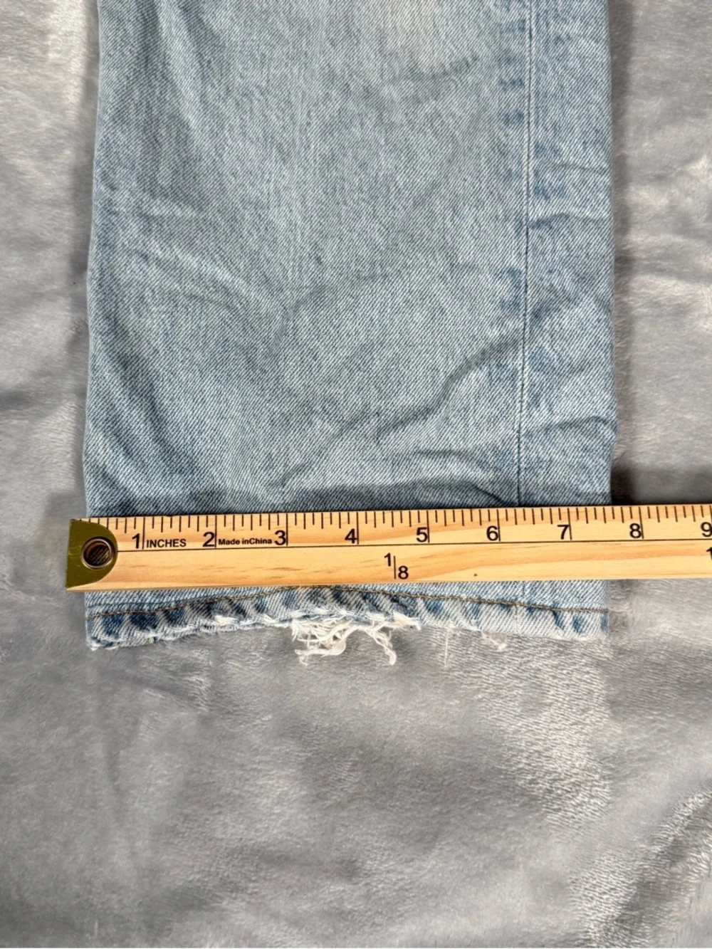 Agolde 90s Jeans Womens 28x28 (Estimated) Straight Fit High Rise Distressed - Picture 14 of 16